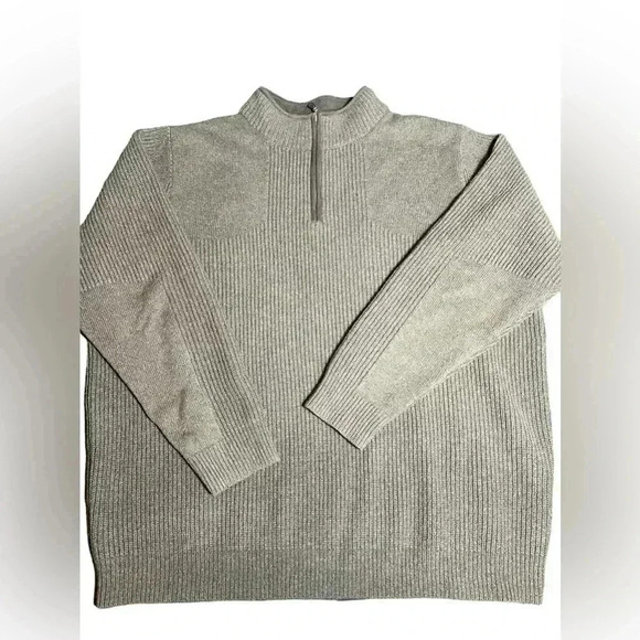 L.L. Bean 100% Merino Lambs Wool Quarter Zip Sweater Mens Size XXL-TALL - Picture 3 of 14